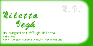 miletta vegh business card